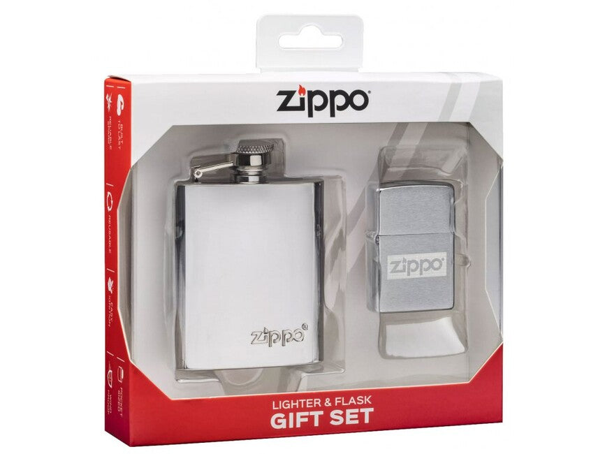 Zippo upaljač + set pljoska