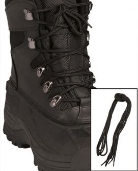 Mil-Tec Co voštane vezice za cipele, crne 140cm