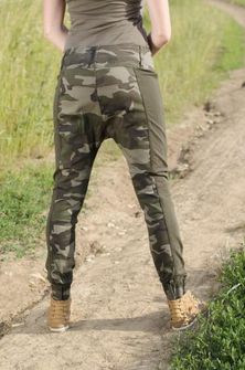 Odjevni denim ženski hlače s niskim strukom woodland