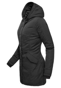 Marikoo Karmaa ženska zimska jakna s kapuljačom, crna