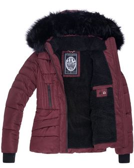 Navahoo Adele ženska zimska jakna s kapuljačom, wine