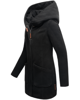 Marikoo MAIKOO Ženski zimski kaput s kapuljačom, crni