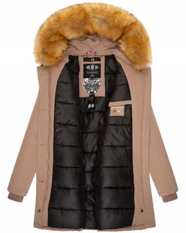 Marikoo Karmaa ženska zimska jakna s kapuljačom, taupe