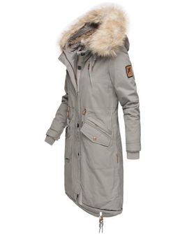 Navahoo KIN-JOO ženska zimska jakna s kapuljačom i krznom, siva