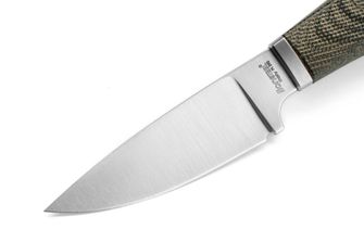 Lionsteel Nož s čvrstim oštricom i ručkom od micarte WILLY WL1 CVG