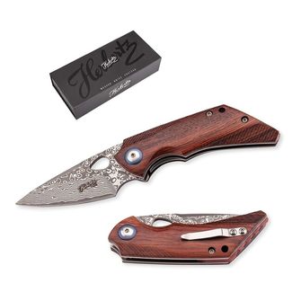 Herbertz Selection jednoručni džepni nož 6,5cm, damask, Ironwood
