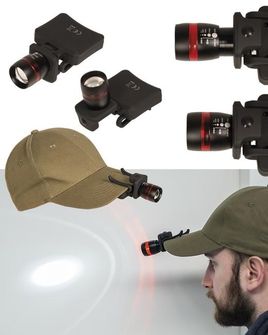 Mil-tec LED CREE svjetiljka za kapu, crna