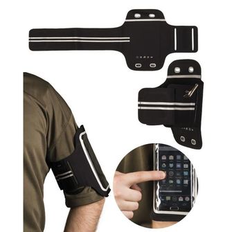Mil-Tec LYCRA® futrola za pametni telefon na nadlaktici crna