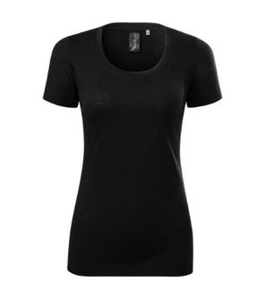 Malfini Merino Rise ženska kratka majica, crna