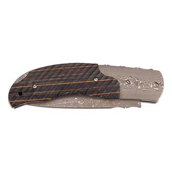 Herbertz džepni nož 7,5 cm, damask, Pakka drvo