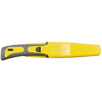 Fox Outdoor Ronilački nož, žuto-crni, gumena ručka, s futrolom.