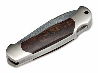 Böker Junior Scout Spearpoint Curly Birch preklopni džepni nož 7 cm, Damask, kovrčava breza