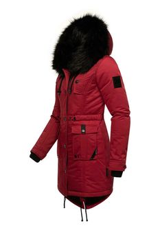 Navahoo LULUNA PRINCESS Ženska zimska jakna s kapuljačom, krvavo crvena