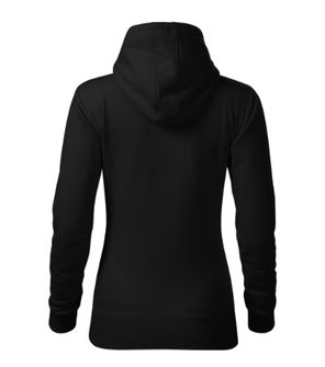 Malfini Cape ženska majica s kapuljačom, crna