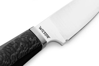 Lionsteel Nož s čvrstom oštricom s ručkom od ugljičnih vlakana WILLY WL1 CF