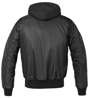 Bomber jakna s kapuljačom Brandit MA1, crna