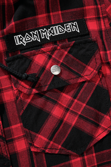 Brandit Iron Maiden Eddy majica s kapuljačom tamno crvena i crna