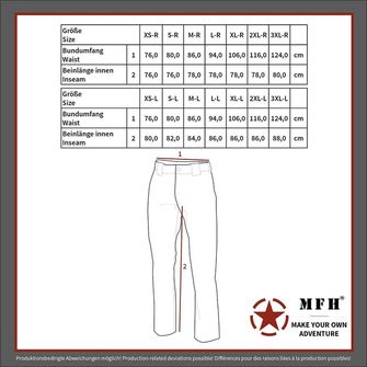 MFH BW terenske hlače, veće veličine, crna