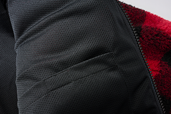 Brandit flis jakna s kapuljačom Teddyfleece Worker, crvena/crna