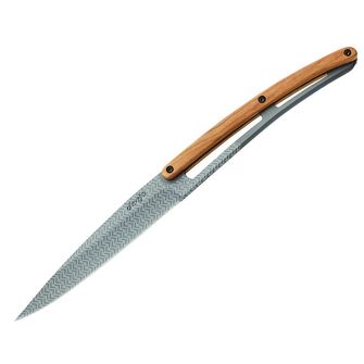 Deejo sada 6 noževa mat siva oštrica maslinovo drvo dizajn Geometrija