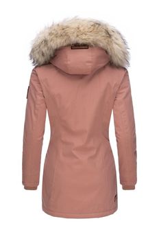 Navahoo Cristal ženska zimska jakna s kapuljačom i krznom, terakota