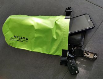 BasicNature 210T Lagani vodootporni ruksak 2 l svijetlozelena