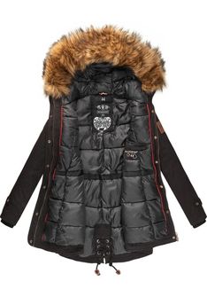 Marikoo LA VIVA PRINCESS Ženska zimska jakna s kapuljačom, black