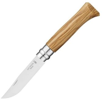Opinel VRi N°08 Inox drška maslinasti set noževa, korice, drvena kutija