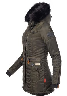 Navahoo SCHATZCHEN Ženska zimska jakna s kapuljačom, maslinasta