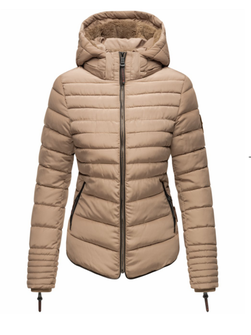 Marikoo Amber ženska zimska jakna s kapuljačom, taupe