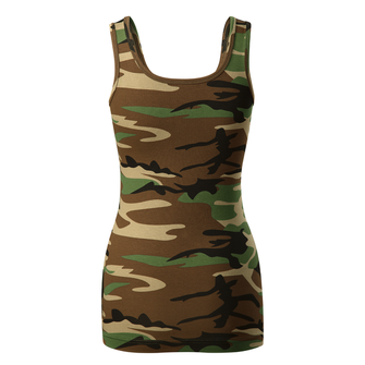 DRAGOWA ženska vojna majica bez rukava, maskirna 180g/m2
