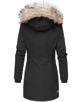 Navahoo Cristal ženska zimska jakna s kapuljačom i krznom, crna