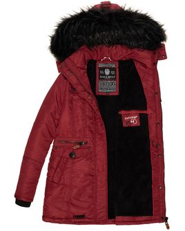 Navahoo SCHATZCHEN Ženska zimska jakna s kapuljačom, crvena šljiva