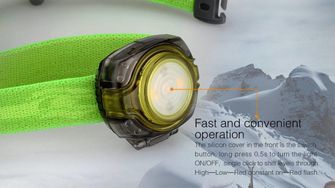 Fenix mini čelovka HL05, 8 lumen, zelena