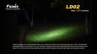 Fenix LED baterija LD02, 100 lumeni