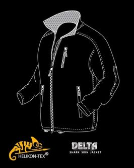 Helikon jakna Delta SoftShell Shark Skin crna