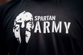 DRAGOWA kratka majica spartan army, crna 160g/m2