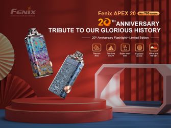 Titanijumska baterija Fenix APEX 20 dugačka