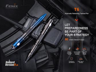 Fenix T6 taktička olovka s LED svjetiljkom - crna