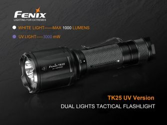 Taktička LED baterijska svjetiljka Fenix TK25 UV, 1000 lumena