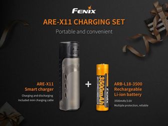 USB punjač Fenix ARE-X11 + 3500 mAh aku (Li-ion)