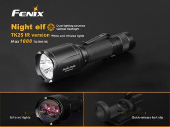 Taktička LED baterijska lampa Fenix TK25 IR, 1000 lumena