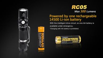 Punjačka baterija Fenix RC05, 300 lumena