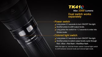 Baterijska svjetiljka Fenix TK41C, 1000 lumena