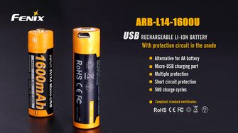 Fenix punjiva USB AA baterija Fenix ARB-L14-1600U