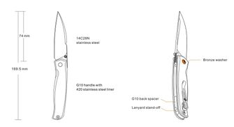 Ruike P661-B džepni nož na zatvaranje