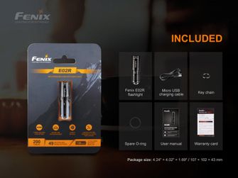 Mini svjetiljka Fenix E02R - smeđa