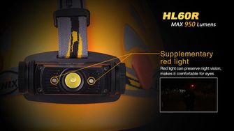 Fenix moćna čelna lampa HL60R - crna