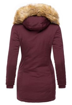 Marikoo Karmaa ženska zimska jakna s kapuljačom, vinska