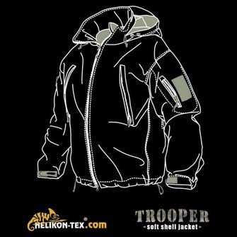 Helikon jakna Trooper SoftShell, Alpha Green